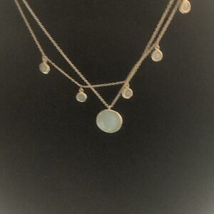 Gorjana Silver Necklace with White Accents